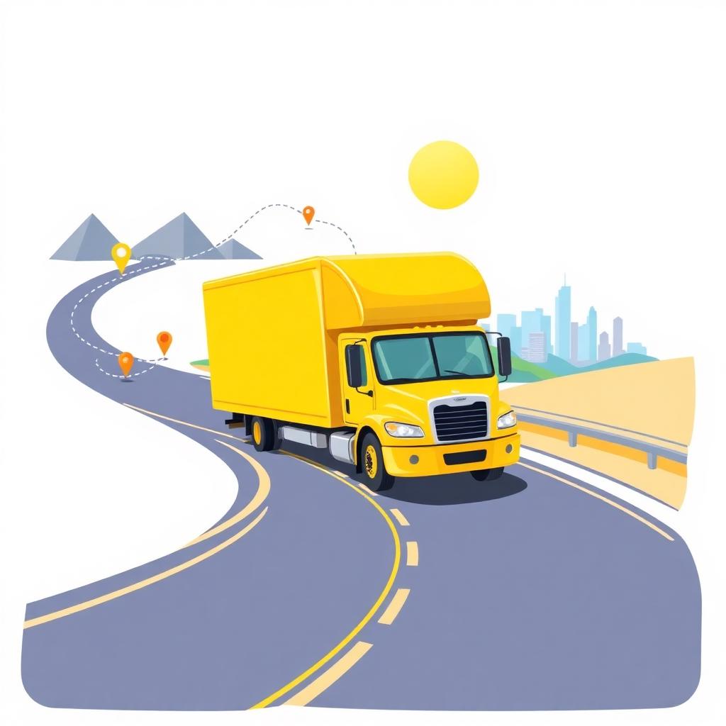 Cartoon illustration: Long-Distance Moving