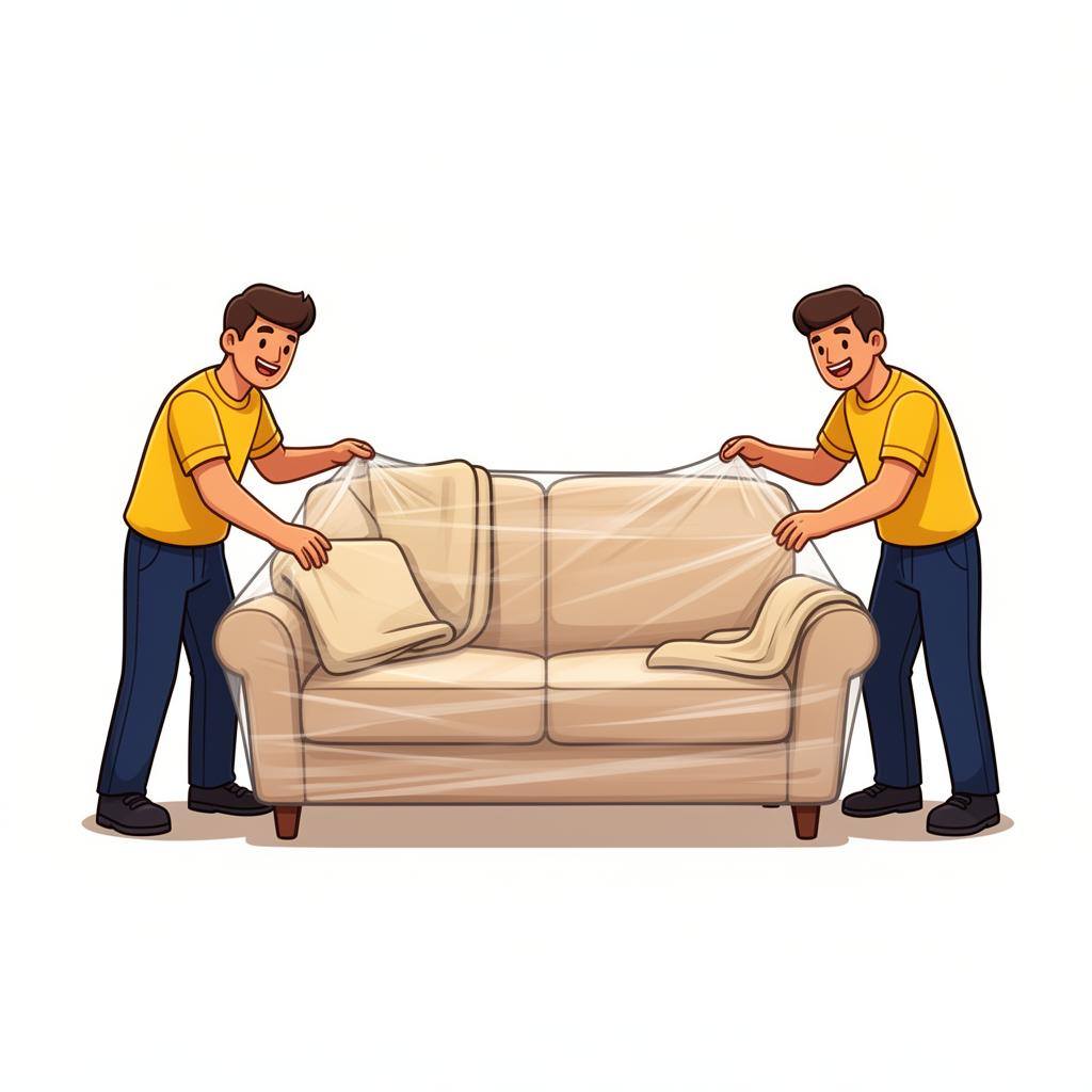 Cartoon illustration: Furniture Protection